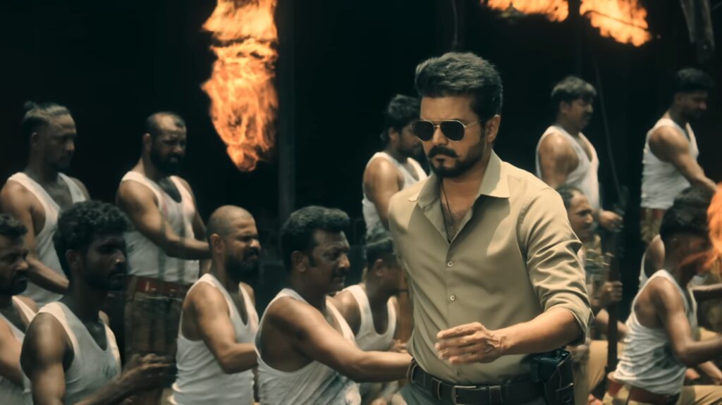 Jana Nayagan movie trailer showing Thalapathy Vijay in a powerful role