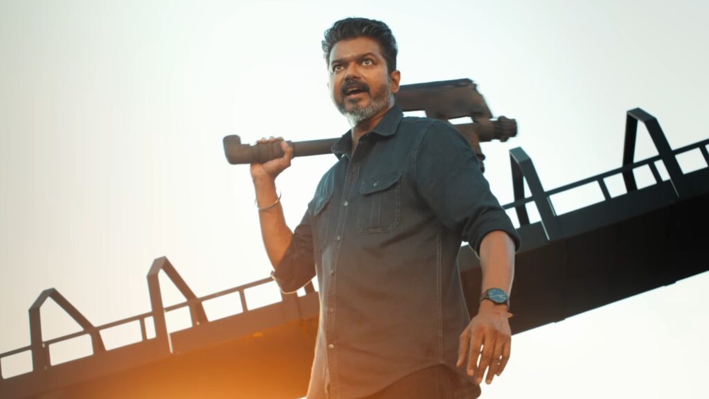 Jana Nayagan movie trailer showing Thalapathy Vijay in a powerful role