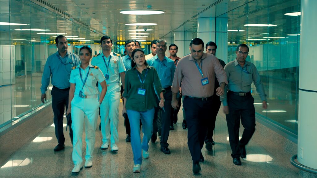 Main cast of Taskaree: The Smuggler’s Web in an intense crime investigation scene