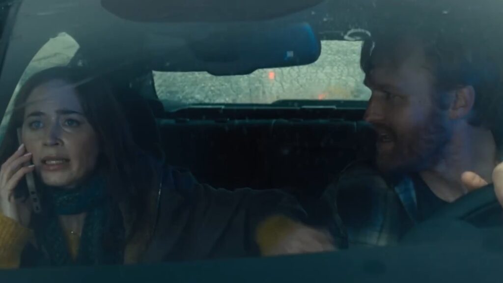 Family members sharing an emotional moment in Disclosure Day sci-fi movie